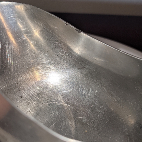 Vintage Salem Silver Plated Gravy Boat Made in USA 1950's Pedestal Drip Saucer - Picture 6 of 6